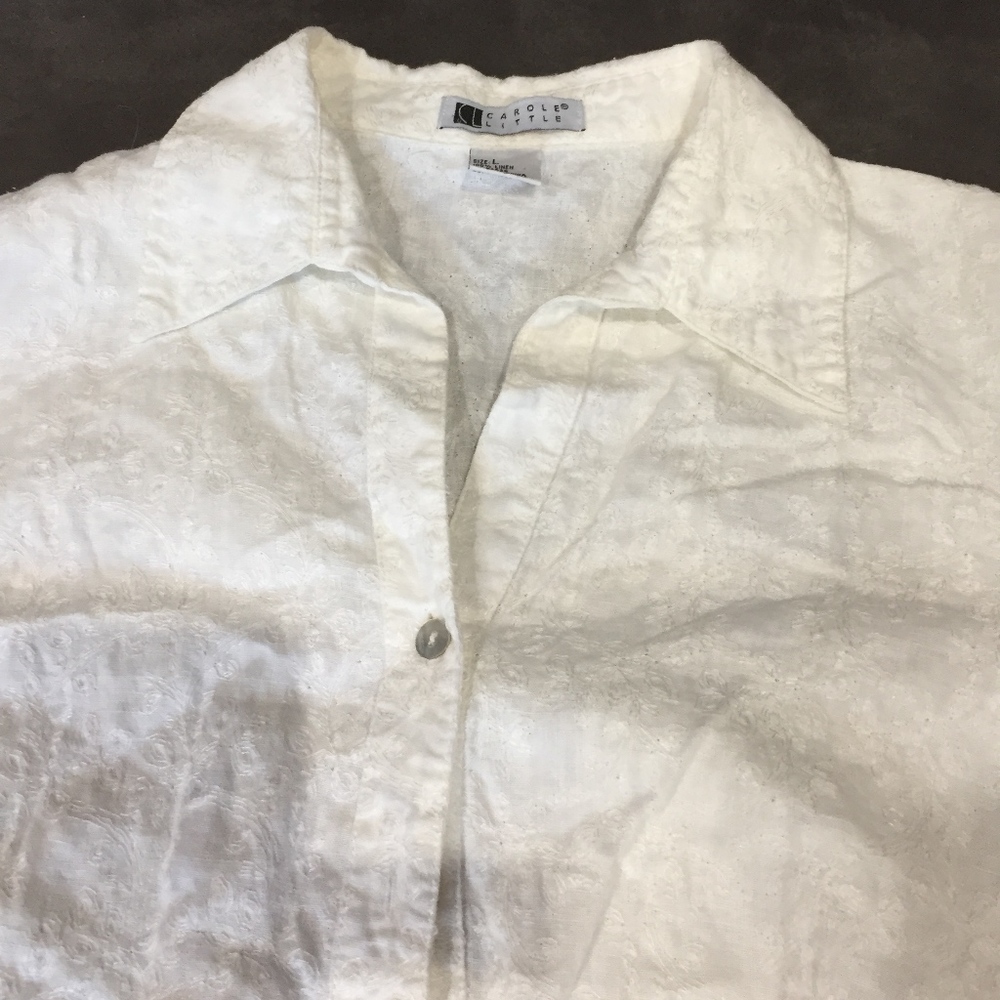 White 3/4 sleeve blouse